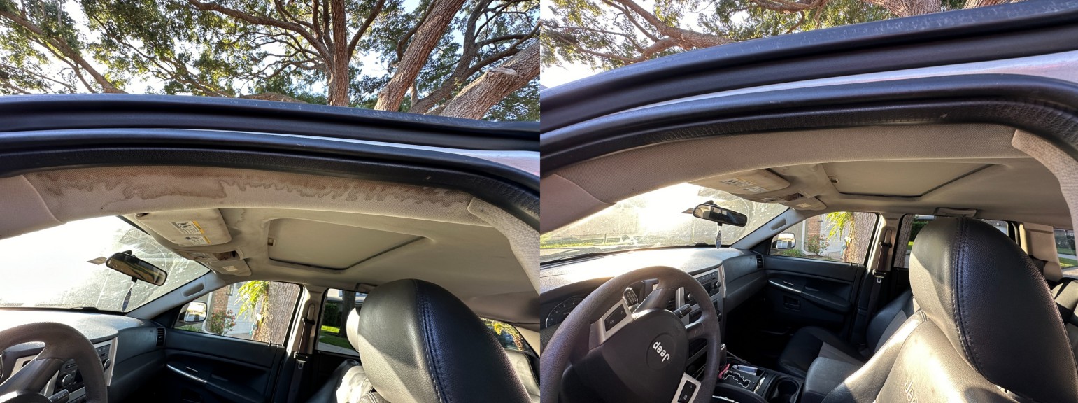 Driver door before after